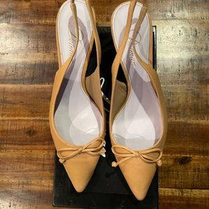 Delman Camel Kitten Heels